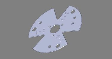 Plate with blades- larger