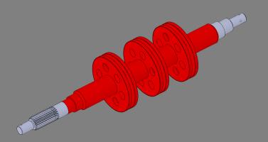 Osovina secke Z22/1.25  fi45